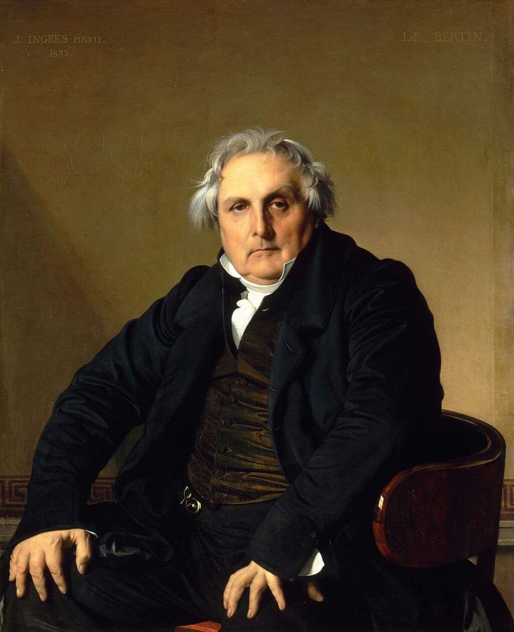 Portrait of Monsieur Bertin by Jean-Auguste-Dominique Ingres in the Louvre Museum in Paris