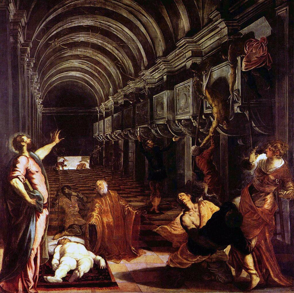 Finding of the Body of Saint Mark by Tintoretto in the Pinacoteca di Brera in Milan