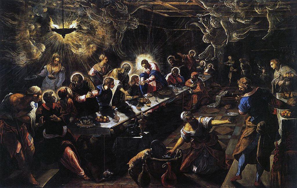 The Last Supper by Tintoretto in the San Giorgio Maggiore church in Venice